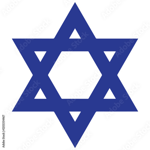 National emblem symbol of Israel Star of David in a flat style. Israeli symbol icon emblem. Symbol, icon, emblem, banner, background
