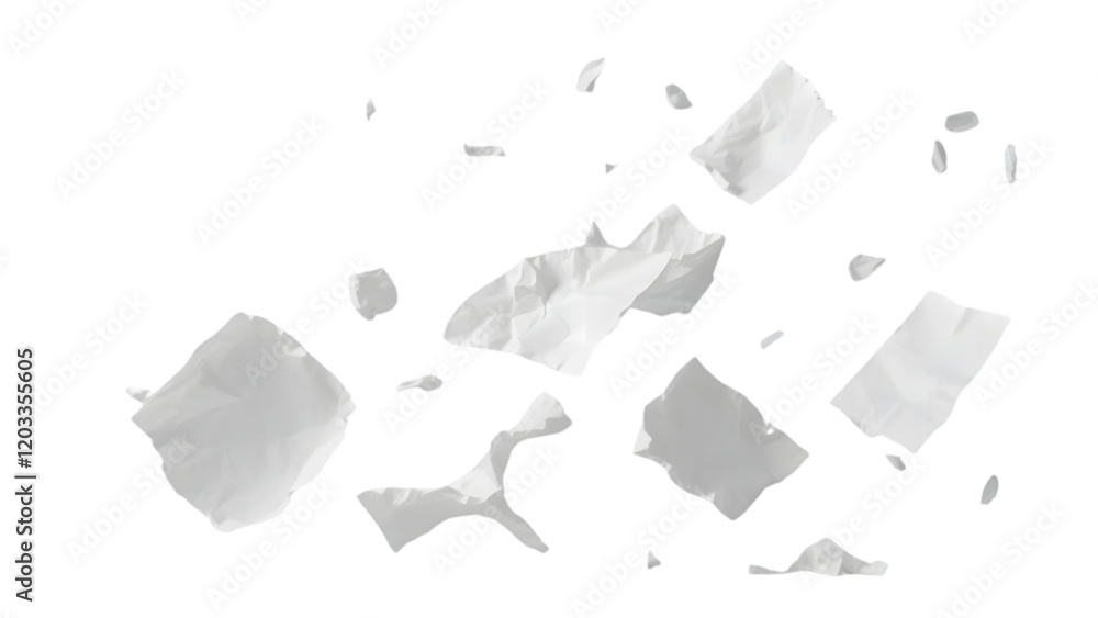 Naklejka premium Graceful Motion: Floating Paper in Mid-Air