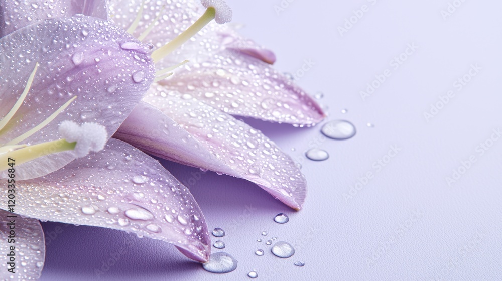 Fototapeta premium A close up of a flower with water droplets on it