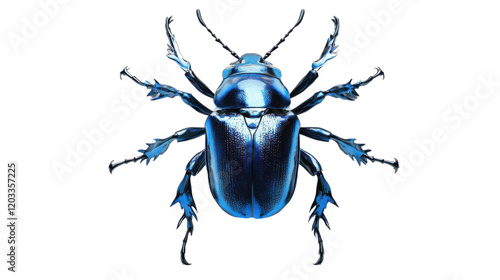 Wallpaper Mural Stag beetle and other beetles on a white background with a focus on macro details of insects and their features Torontodigital.ca