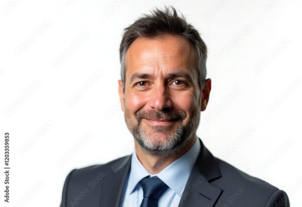 Middle aged businessman on white studio background Middle aged businessman on white studio background
