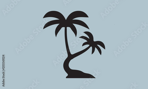 palm tree summer logo template vector illustration, flyer, Hand drawn lettering phrase, svg Files for Cutting Cricut and Silhouette, EPS 10