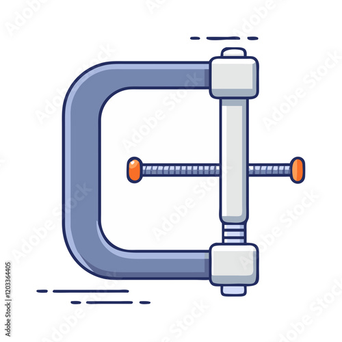 c clamp icon, c clamp vector illustration-simple illustration of c clamp, perfect for c clamp logos and icons