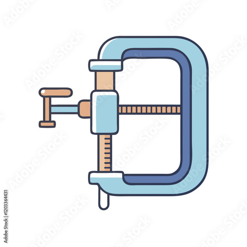 c clamp icon, c clamp vector illustration-simple illustration of c clamp, perfect for c clamp logos and icons