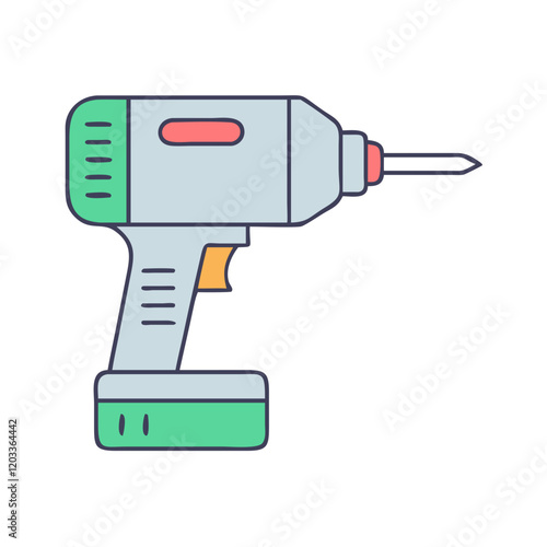 cordless drill icon, cordless drill vector illustration-simple illustration of cordless drill, perfect for cordless drill logos and icons