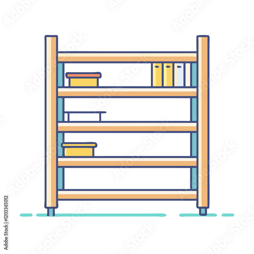 diy shelving unit icon, diy shelving unit vector illustration-simple illustration of diy shelving unit, perfect for diy shelving unit logos and icons