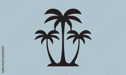 palm tree summer logo template vector illustration, flyer, Hand drawn lettering phrase, svg Files for Cutting Cricut and Silhouette, EPS 10