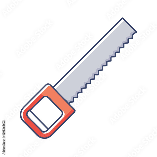 handsaw icon, handsaw vector illustration-simple illustration of handsaw, perfect for handsaw logos and icons