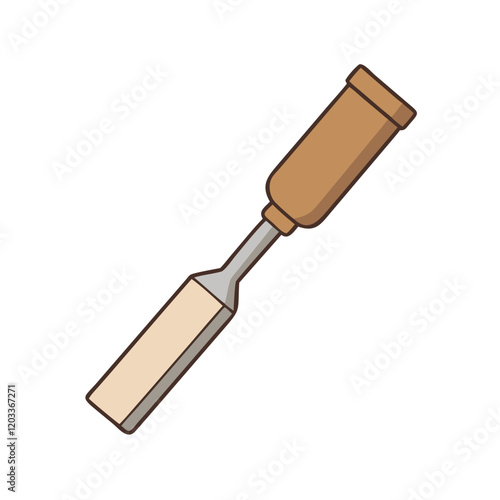 wood chisel icon, wood chisel vector illustration-simple illustration of wood chisel, perfect for wood chisel logos and icons