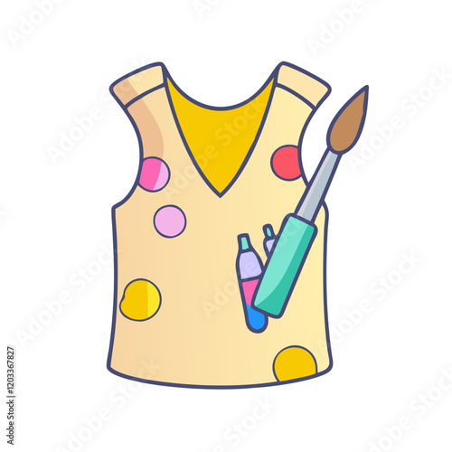 artist s smock icon, artist s smock vector illustration-simple illustration of artist s smock, perfect for artist s smock logos and icons photo