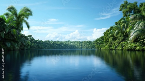 Serene Tropical River
