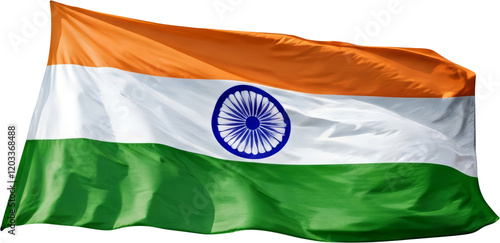 Waving flag of India, national symbol