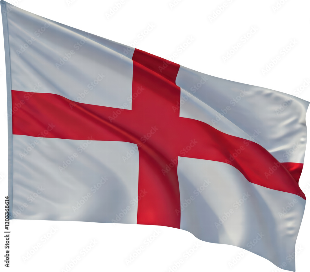 Fototapeta premium Waving flag of England, national symbol