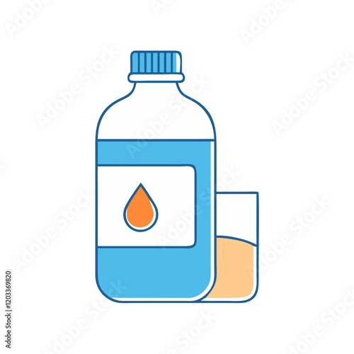 paint thinner bottle icon, paint thinner bottle vector illustration-simple illustration of paint thinner bottle, perfect for paint thinner bottle logos and icons