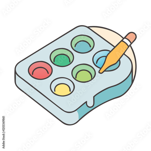 paint tray icon, paint tray vector illustration-simple illustration of paint tray, perfect for paint tray logos and icons