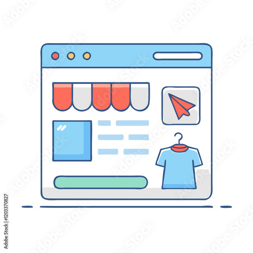 e commerce website icon, e commerce website vector illustration-simple illustration of e commerce website, perfect for e commerce website logos and icons