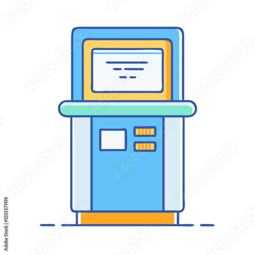 self checkout kiosk icon, self checkout kiosk vector illustration-simple illustration of self checkout kiosk, perfect for self checkout kiosk logos and icons