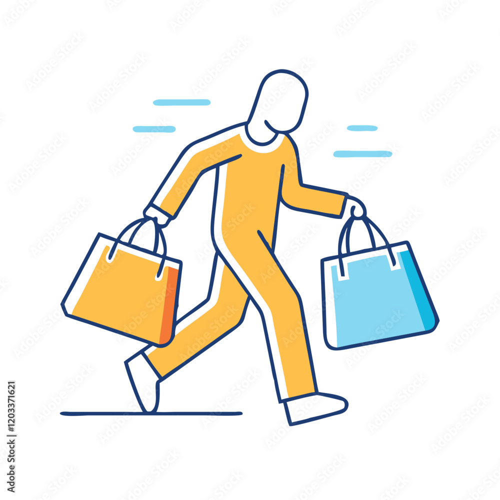 shopper with bags icon, shopper with bags vector illustration-simple illustration of shopper with bags, perfect for shopper with bags logos and icons shopper with bags icon, shopper with bags vector illustration-simple illustration of shopper with bags, perfect for shopper with bags logos and icons