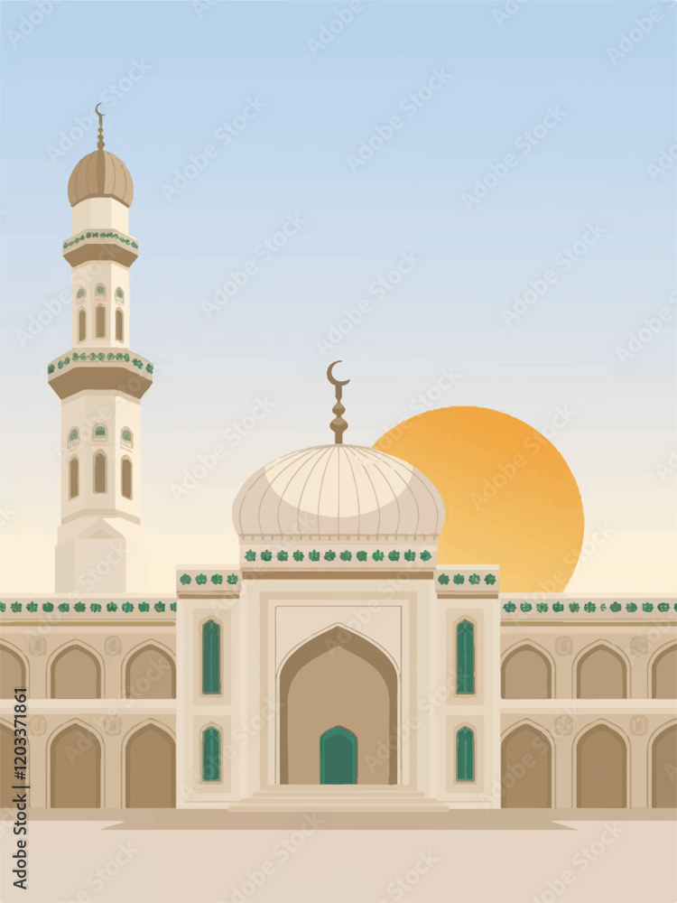 Fototapeta premium Stunning Mosque Architecture Design.