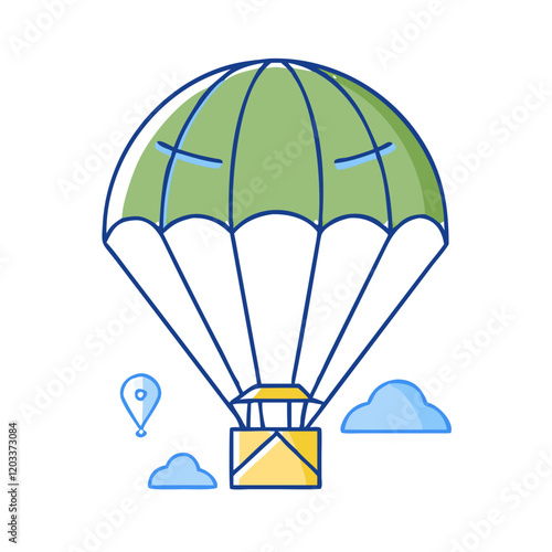 battle royale parachute icon, battle royale parachute vector illustration-simple illustration of battle royale parachute, perfect for battle royale parachute logos and icons