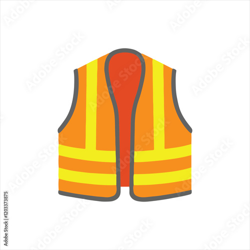 Safety vest vector illustration on white background