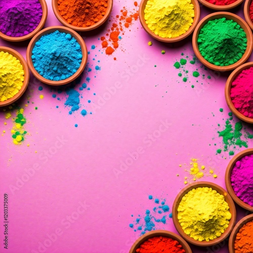 Holi Festival Celebration Backgrounds and Items