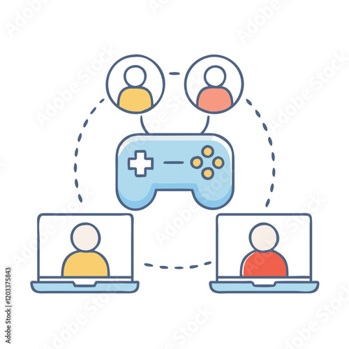 multiplayer icon, multiplayer vector illustration-simple illustration of multiplayer, perfect for multiplayer logos and icons