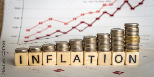 Inflation word a on coins in idea consider interest rate hike, 