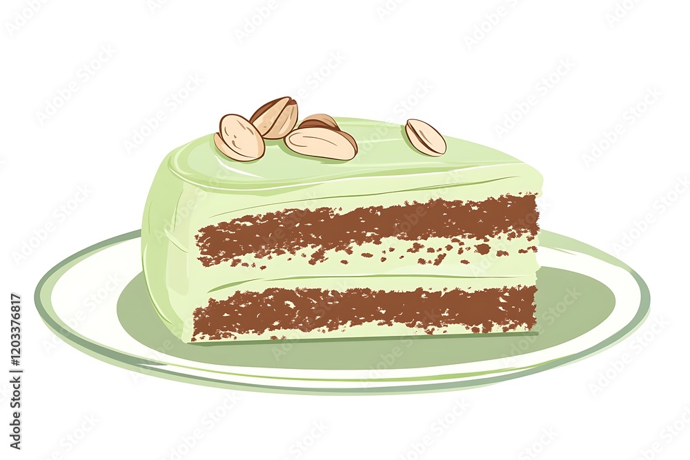 Pistachio Cake Slice - A Delightful Dessert Pistachio Cake Slice - A Delightful Dessert