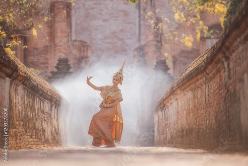 Photography Art culture Thailand Dancing in masked khon in literature ramayana,thailand cult