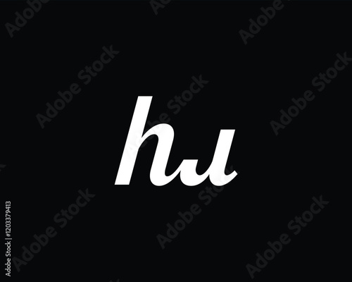 creative letter HW logo design template