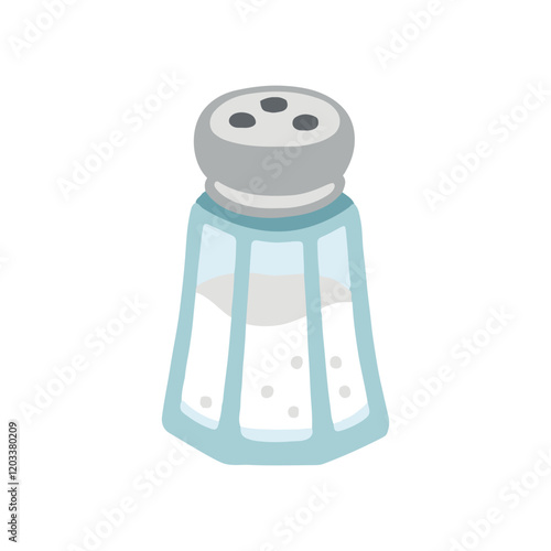 Salt shaker illustration on white background. 