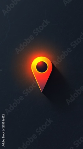 Free Download Glowing Map Pointer Icon Location Marker Navigation App Design Element Digital Graphic - GFXLoad