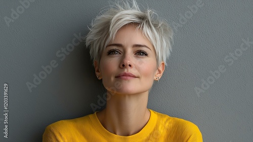 a high-resolution photo of Cancer survivor showing off a new tattoo of an inspirational quote. isolated on color background, photorealistic, ultra-sharp focus, clear details, studio lighting,