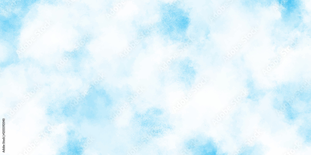 Soft and cloudy blue sky Watercolor background texture, cloudy and soft sky blue blurred and grainy Blue powder explosion, The sky blue texture clouds, blue watercolor paper texture background. Soft and cloudy blue sky Watercolor background texture, cloudy and soft sky blue blurred and grainy Blue powder explosion, The sky blue texture clouds, blue watercolor paper texture background.
