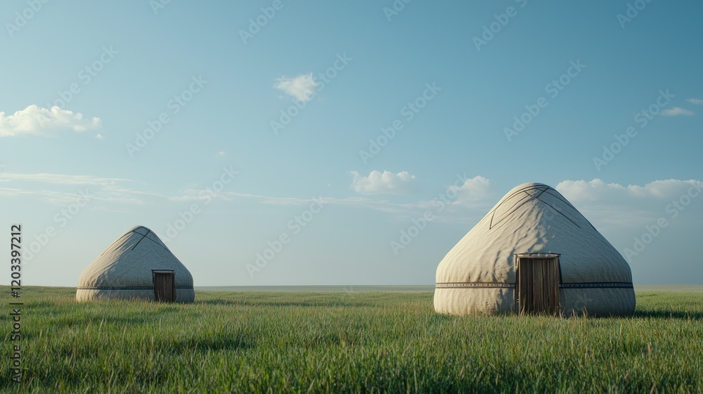 Yurts on the Grassland