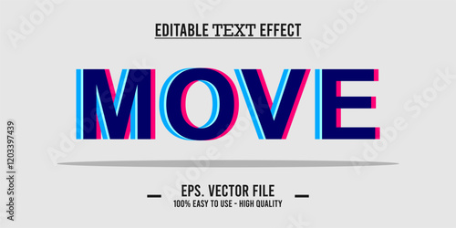 move editable text effect concept