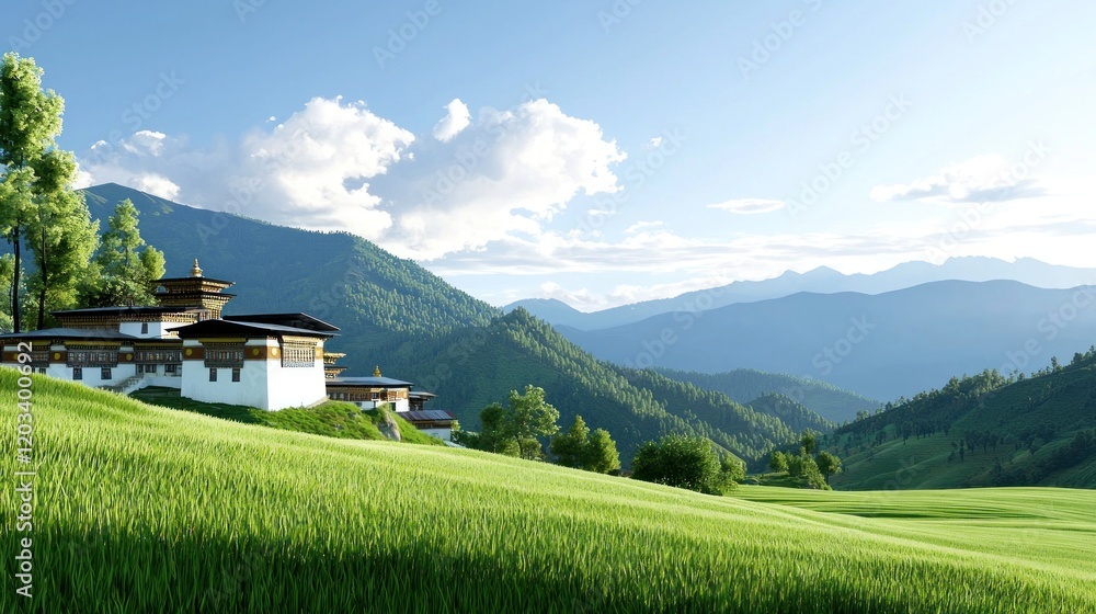 Fototapeta premium Peaceful Mountain Village