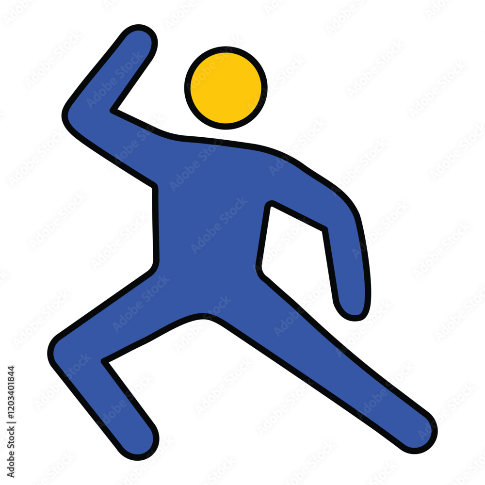 Fitness Person Flat Icon Isolated On White Background Fitness Person Flat Icon Isolated On White Background