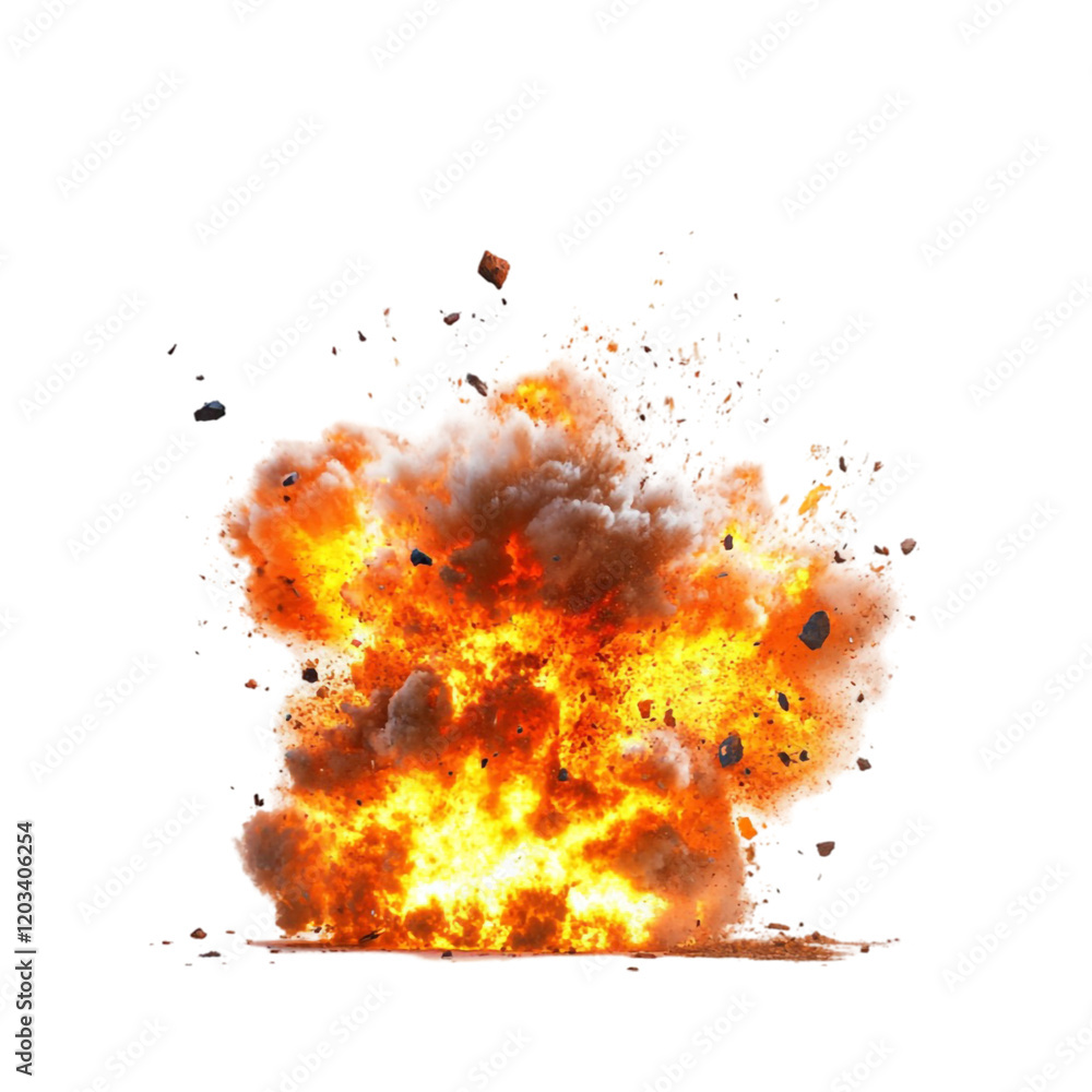 Fiery Explosion Dramatic Blast Powerful Destruction, Fiery Explosion Dramatic Blast Powerful Destruction,