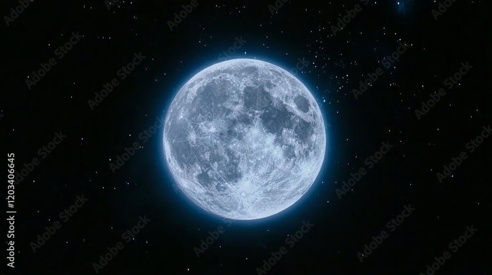 Full Moon Night Sky Celestial Body Galactic Scene Full Moon Night Sky Celestial Body Galactic Scene