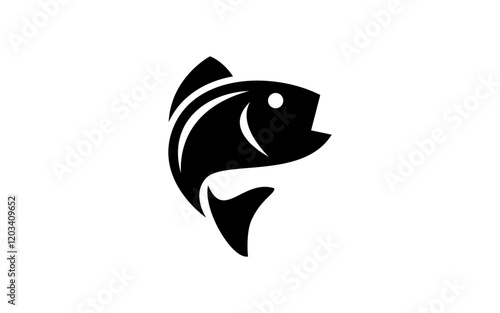 fish logo vector icon, simple fish silhouette logo template