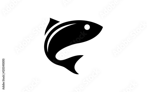 fish logo vector icon, simple fish silhouette logo template