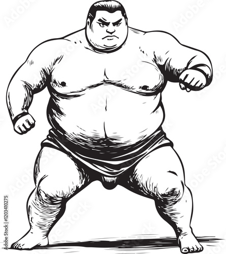 illustration of sumo player