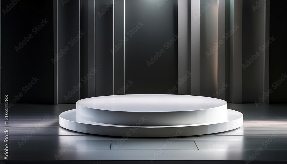 Luxurious White Podium with Glossy Finish and Sophisticated Elegance Luxurious White Podium with Glossy Finish and Sophisticated Elegance