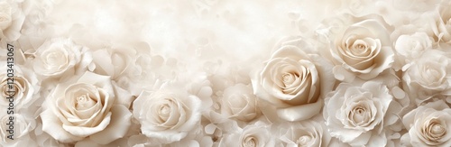 A white rose bouquet with a white background