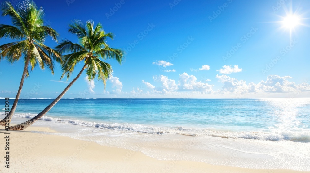 Obraz premium Tranquil Tropical Beach Scene
