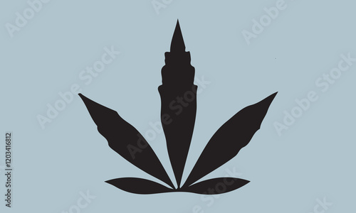 Sativa and indica Silhouette illustration Vector Art on White Background, Calligraphy t shirt design, card, flyer, Hand drawn lettering phrase, svg Files for Cutting Cricut and Silhouette, EPS 10