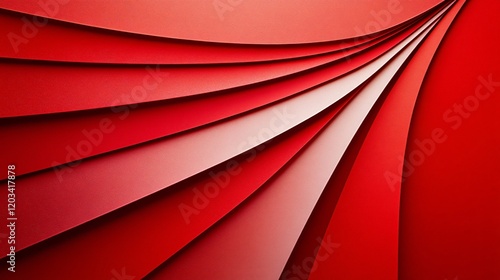 Wallpaper Mural Abstract Red and Pink Paper Layers Background Design Torontodigital.ca