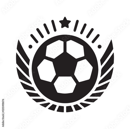 Football club logo silhouette vector illustration 